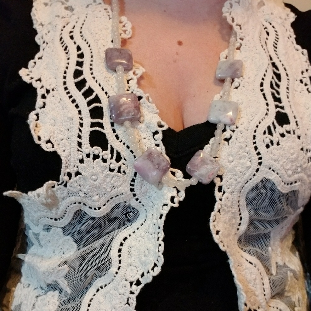 Hand made gemstone beaded necklace